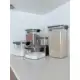 Conjunto de 5 Potes Herméticos em Acrílico Cristal com Trava e Design Empilhável - Organizador para em oferta