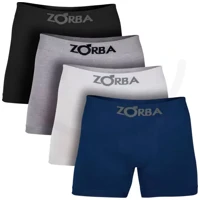 Imagem da promoção Kit 4 Cuecas Box Boxer Zorba Algodão Sem Costura