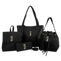 Imagem da promoção kit de bolsas feminina contem 4 lindas bolsas bolsa sacola, bolsa transversal, carteira de mao - sel