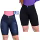 Kit 02 Shorts Cós Alto Veste Bem Jeans Femininos Até no Joelho Levanta Bumbum Elastano em oferta