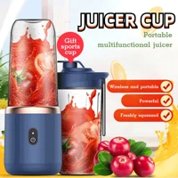 Imagem da promoção J&M 400ML Espremedor Elétrico Mini Liquidificador Portátil 6 Lâminas De Suco De Alimentos Misturador