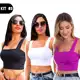KIT 3: Cropped Alça Grossa Suplex - Várias Combinações em oferta