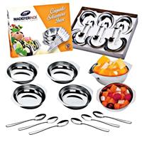 Imagem da promoção kit Conjunto Para Sobremesa 12 Peças Jogo De Taças Inox Gourmet com colher