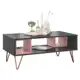 Mesa de Centro de Madeira Retrô Metal Dallas Olivar Móveis em oferta