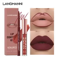 Conjunto de 2 Peças de Brilho Labial Gloss Labial Conjunto de 2 Peças Não Fácil de Colar Copo Gloss em oferta na Shopee