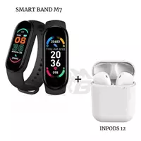 Imagem da promoção Kit Relógio Inteligente Digital smart band Inteligente M7 + Fone inPods 12 Bluetooth