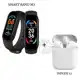 Kit Relógio Inteligente Digital smart band Inteligente M7 + Fone inPods 12 Bluetooth em oferta