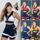 Conjunto Fitness feminino Academia Short+ Top em oferta