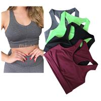 Imagem da promoção Kit 3 Top Cropped Feminino Suplex Fitness Academia Treino