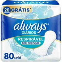 Imagem da promoção Protetor Diário Always Respirável Sem Perfume 80 Unidades