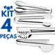 Kit 4 Peças Pegador de Massa de 20cm Pegador de Salada Pegador Universal de 20cm Pegador de Gelo de em oferta