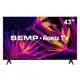 Smart TV 43" LED FHD SEMP R6610 com sistema operacional Roku, Wi-Fi, compatível com Google Assistent em oferta