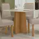 Mesa de Jantar Quadrada 4 Lugares Tampo MDF Celebrare Amêndoa Clean/Off White em oferta