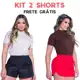 Kit 2 shorts Tactel Feminino Saída de praia pareô Canga Short de Academia Moda Verão em oferta