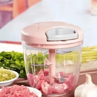 Imagem da promoção Processador De Alimentos Manual 900ML Com 5 Lâminas Triturador Fatie E Triture Com Agilidade Útil