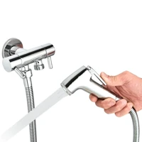 Imagem da promoção Ducha Higiênica Para Banheiro Completa Luxo Metal Inox núcleo da válvula de cobre 1,2m Chuveirinho P