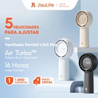 Imagem da promoção JISULIFE Mini Ventilador Portátil de Mão Turbo USB Recarregável 4000/6000mAh Silenciso (Life 5 Plus)