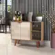 Buffet Aparador Madeirado Com Off White, 2 Portas + 2 Prateleiras - Ideal Para Cozinha, Café Ou Sala em oferta