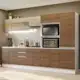 Armário de Cozinha Completa 100% MDF 300cm Branco/Rustic/Crema Smart Madesa 02 Branco/Rustic/Crema em oferta