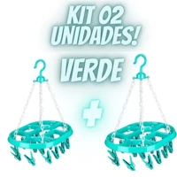 Imagem da promoção Kit C/02 Varal de Roupa Intima 16 prendedores cada, Calcinha, Meia, Cueca, lindas cores