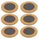 Kit Descanso Panela Bambu Madeira 6 Unidades Redondo Premium Rústico Suporte Apoio 14,5x14,5cm em oferta