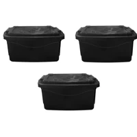 Imagem da promoção Kit 03 Caixas Organizadoras Reforçadas Preta 30 Litros
