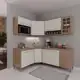Cozinha Modulada Completa Fidelitá Paris 6 Peças 340cm 12 Portas 3 Gavetas Com Tampo Nogal/Salinas em oferta