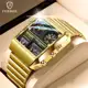 Relógio digital masculino LIGE Marca Top Luxo Masculino Ouro Inoxidável Relógio À Prova D 'Água Reló em oferta