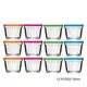 kit 12 Potes Para Armazenamento Tigela de Vidro Americano Cores Sortidas 150ml nadir Figueiredo em oferta