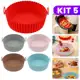 Kit 5 Forma De Silicone Para Air Fryer Forno Microondas Fritadeira Assadeira Reutilizável Antiaderen em oferta