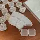 Caixa de Plástico Transparente para Brincos com Tampões Quadrados e Tampa para Bijuterias em oferta
