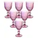 Jogo De Taças De Vidro Rosa Furta-cor Lace 330ml 6 Peças - Haus Concept Brinox em oferta