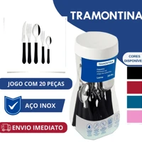 Imagem da promoção Jogo De Talheres Faqueiro Tramontina Inox Leme 12 Ou 20 Peças Original