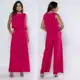 Conjunto Feminino Calça + Blusa Linho em oferta