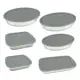 Conjunto Assadeira Marinex 1576 com Tampa Cinza 6 Peças em oferta