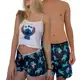 Kit Casal Pijama Namorados Modelo Cropped Virgínea Samba Canção em oferta