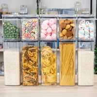 Imagem da promoção Potes Herméticos em Acrílico Cristal Empilhável, Organizador para Mantimentos Pote Resistente