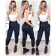 Calça moletom feminina Jogger Grossa Cós Alto em oferta