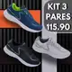 KIT 3 Pares Tênis Masculino Esportivos para Academia em oferta