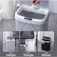 Imagem da promoção Lixeira Sensor Automática Inteligente de Banheiro Cozinha Escritório 16 Litros