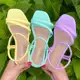 Sandalia Feminina Rasteirinha Regulagem Ajustável Tiras Confortável Flat Cores do Verao em oferta