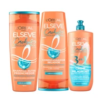 Imagem da promoção Kit Elseve Cachos dos Sonhos - Shampoo 400 ml + Condicionador 400 ml + Creme 3 em 1