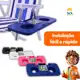 Mesa Portátil Apoio para Cadeira de Alumínio de Praia com Porta Objetos Copo Celular Cuia em oferta