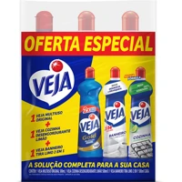 Imagem da promoção Veja Kit - 1 Limpadores Multiuso Original 500Ml + 1 Limpador Cozinha Desengordurante Limão 500Ml + 1