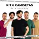 Kit 6 Camisetas Básicas Masculina 100% Algodão Cores em oferta