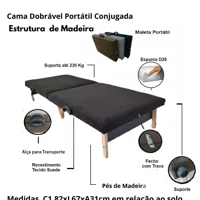 Imagem da promoção Cama Dobrável Portátil Conjugada Premium