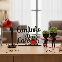 Imagem da promoção kit cantinho do café com xícara flutuante e bob com as plantas