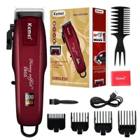 Imagem da promoção Máquina de cortar cabelo Kemei profissional sem fio recarregável original Kemei PG-2600 com visor LC