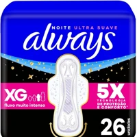 Imagem da promoção Absorventes Always Noites Tranquilas Suave XG 26 Unidades