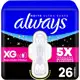 Absorventes Always Noites Tranquilas Suave XG 26 Unidades em oferta